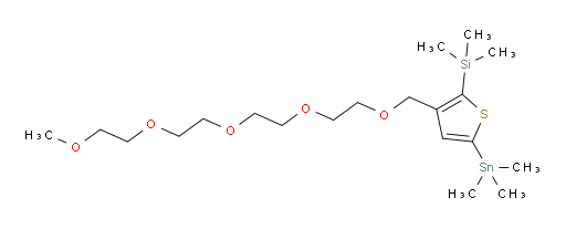 (3-(2,5,8,11,14-pentaoxapentadecyl)-5-(trimethylstannyl)thiophen-2-yl)trimethylsilane