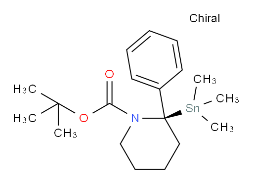 (R)-叔丁基 2-苯基-2-(三甲基锡基)哌啶-1-甲酸酯