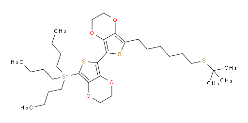 tributyl(7'-(6-(tert-butylthio)hexyl)-2,2',3,3'-tetrahydro-[5,5'-bithieno[3,4-b][1,4]dioxin]-7-yl)stannane