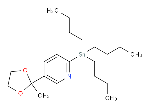5-(2-甲基-1,3-二氧杂环戊烷-2-基)-2-(三丁基锡基)吡啶