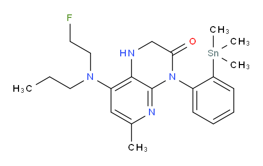 8-((2-fluoroethyl)(propyl)amino)-6-methyl-4-(2-(trimethylstannyl)phenyl)-1,2-dihydropyrido[2,3-b]pyrazin-3(4H)-one