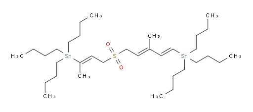 tributyl((1E,3E)-3-methyl-5-(((E)-3-(tributylstannyl)but-2-en-1-yl)sulfonyl)penta-1,3-dien-1-yl)stannane