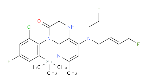 (E)-4-(2-氯-4-氟-6-(三甲基锡基)苯基)-8-((4-氟丁-2-烯-1-基)(2-氟乙基)氨基)-6-甲基-1,2-二氢吡啶并[2,3-b]吡嗪-3(4H)-酮