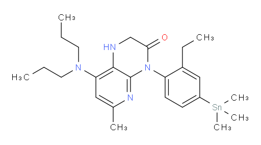 8-(dipropylamino)-4-(2-ethyl-4-(trimethylstannyl)phenyl)-6-methyl-1,2-dihydropyrido[2,3-b]pyrazin-3(4H)-one