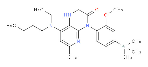8-(butyl(ethyl)amino)-4-(2-methoxy-4-(trimethylstannyl)phenyl)-6-methyl-1,2-dihydropyrido[2,3-b]pyrazin-3(4H)-one