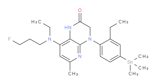 8-(ethyl(3-fluoropropyl)amino)-4-(2-ethyl-4-(trimethylstannyl)phenyl)-6-methyl-3,4-dihydropyrido[2,3-b]pyrazin-2(1H)-one