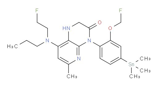 8-((2-fluoroethyl)(propyl)amino)-4-(2-(fluoromethoxy)-4-(trimethylstannyl)phenyl)-6-methyl-1,2-dihydropyrido[2,3-b]pyrazin-3(4H)-one