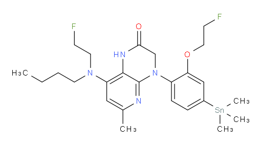 8-(butyl(2-fluoroethyl)amino)-4-(2-(2-fluoroethoxy)-4-(trimethylstannyl)phenyl)-6-methyl-3,4-dihydropyrido[2,3-b]pyrazin-2(1H)-one