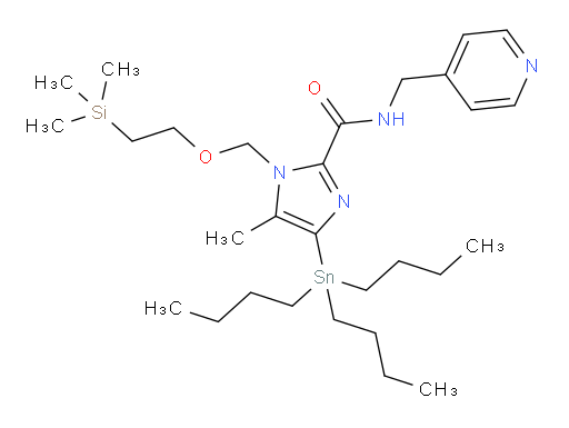5-methyl-N-(pyridin-4-ylmethyl)-4-(tributylstannyl)-1-((2-(trimethylsilyl)ethoxy)methyl)-1H-imidazole-2-carboxamide