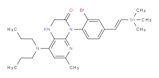 (E)-4-(2-bromo-4-(2-(trimethylstannyl)vinyl)phenyl)-8-(dipropylamino)-6-methyl-1,2-dihydropyrido[2,3-b]pyrazin-3(4H)-one