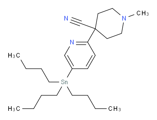 1-methyl-4-(5-(tributylstannyl)pyridin-2-yl)piperidine-4-carbonitrile