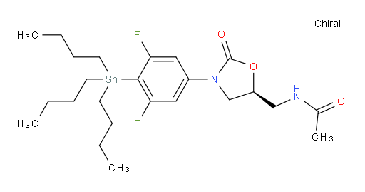(S)-N-((3-(3,5-difluoro-4-(tributylstannyl)phenyl)-2-oxooxazolidin-5-yl)methyl)acetamide