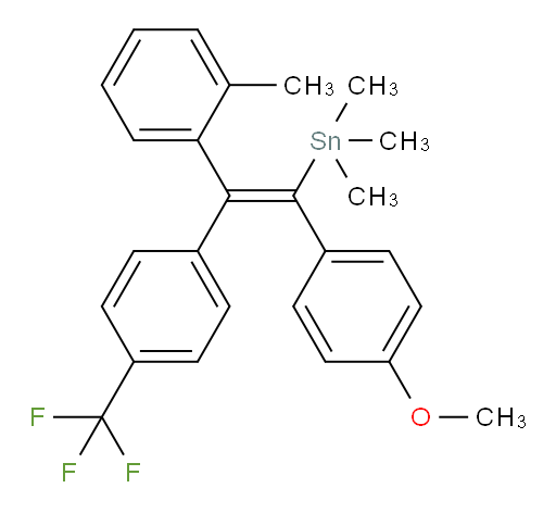 (Z)-(1-(4-甲氧基苯基)-2-(邻甲苯基)-2-(4-(三氟甲基)苯基)乙烯基)三甲基锡烷