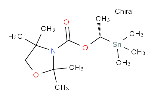 (S)-1-(trimethylstannyl)ethyl 2,2,4,4-tetramethyloxazolidine-3-carboxylate