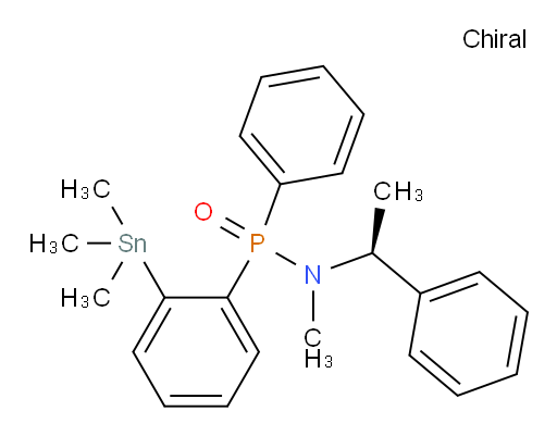 N-甲基-P-苯基-N-((S)-1-苯基乙基)-P-(2-(三甲基锡基)苯基)phosphinic 酰胺