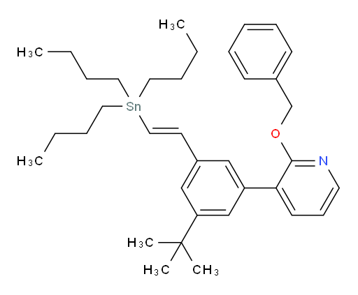 (E)-2-(苄氧基)-3-(3-(叔丁基)-5-(2-(三丁基锡基)乙烯基)苯基)吡啶