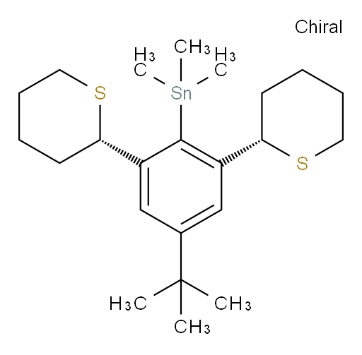 (4-(叔丁基)-2,6-双((S)-四氢-2H-硫基吡喃-2-基)苯基)三甲基锡烷