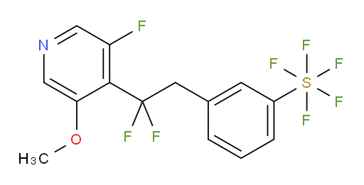 3-(2,2-difluoro-2-(3-fluoro-5-methoxypyridin-4-yl)ethyl)(pentafluoromercapto)benzene