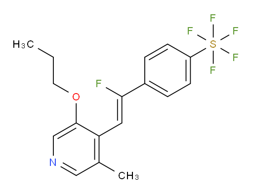 (Z)-4-(1-fluoro-2-(3-methyl-5-propoxypyridin-4-yl)vinyl)(pentafluoromercapto)benzene