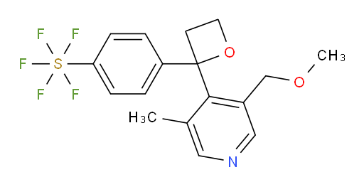 4-(2-(3-(methoxymethyl)-5-methylpyridin-4-yl)oxetan-2-yl)(pentafluoromercapto)benzene