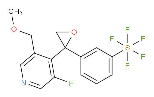 3-(2-(3-fluoro-5-(methoxymethyl)pyridin-4-yl)oxiran-2-yl)(pentafluoromercapto)benzene