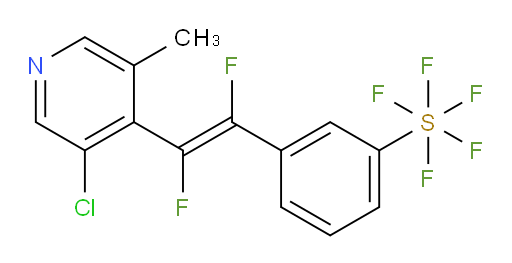 (E)-3-(2-(3-chloro-5-methylpyridin-4-yl)-1,2-difluorovinyl)(pentafluoromercapto)benzene