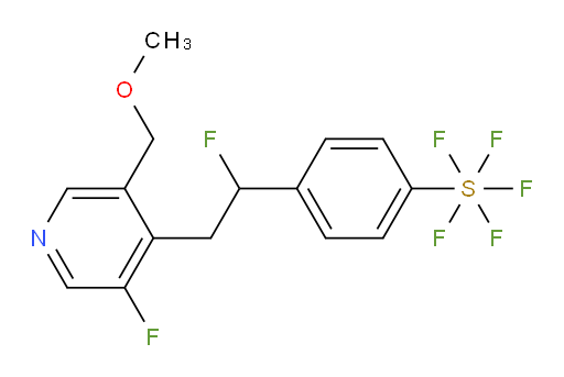 4-(1-fluoro-2-(3-fluoro-5-(methoxymethyl)pyridin-4-yl)ethyl)(pentafluoromercapto)benzene