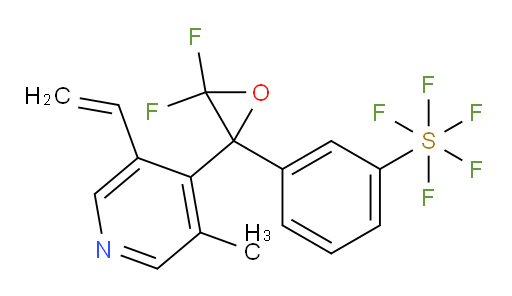 3-(3,3-difluoro-2-(3-methyl-5-vinylpyridin-4-yl)oxiran-2-yl)(pentafluoromercapto)benzene