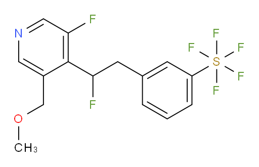 3-(2-fluoro-2-(3-fluoro-5-(methoxymethyl)pyridin-4-yl)ethyl)(pentafluoromercapto)benzene