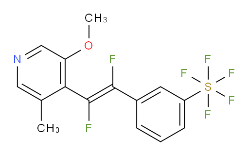 (E)-3-(1,2-difluoro-2-(3-methoxy-5-methylpyridin-4-yl)vinyl)(pentafluoromercapto)benzene