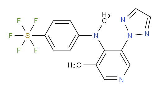 4-(methyl(3-methyl-5-(2H-1,2,3-triazol-2-yl)pyridin-4-yl)amino)(pentafluoromercapto)benzene