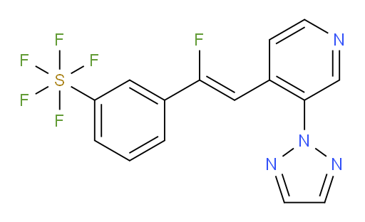 (Z)-3-(2-(3-(2H-1,2,3-triazol-2-yl)pyridin-4-yl)-1-fluorovinyl)(pentafluoromercapto)benzene