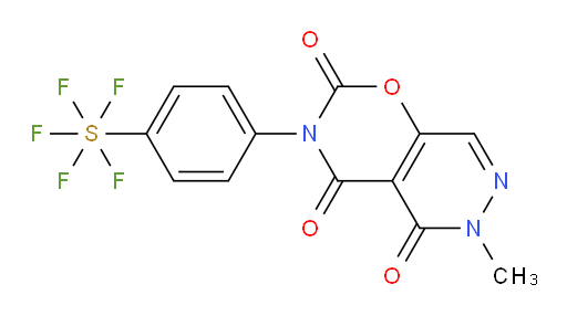 3-(4-(pentafluoromercapto)phenyl)-6-methyl-2H-pyridazino[4,5-e][1,3]oxazine-2,4,5(3H,6H)-trione