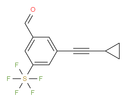 3-(cyclopropylethynyl)-5-(pentafluoromercapto)benzaldehyde