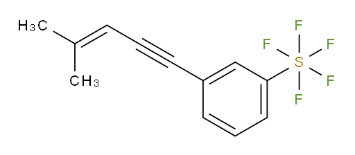 3-(4-methylpent-3-en-1-yn-1-yl)(pentafluoromercapto)benzene