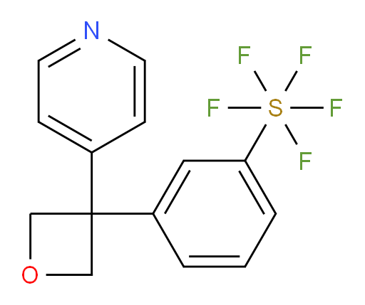 3-(3-(pyridin-4-yl)oxetan-3-yl)(pentafluoromercapto)benzene