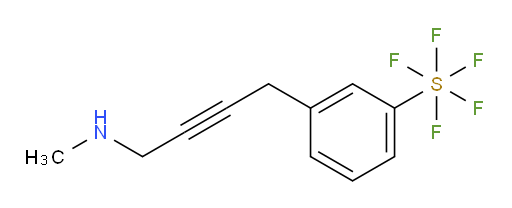 3-(4-(methylamino)but-2-yn-1-yl)(pentafluoromercapto)benzene