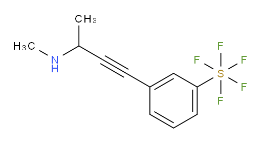 3-(3-(methylamino)but-1-yn-1-yl)(pentafluoromercapto)benzene