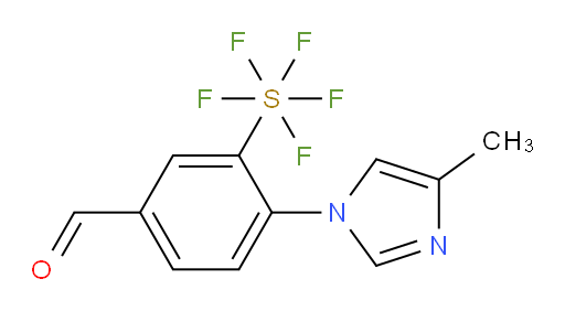 [5-formyl-2-(4-methyl-1H-imidazol-1-yl)phenyl]sulfur pentafluoride