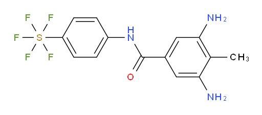 [4-[(3,5-Diamino-4-methylbenzoyl)amino]phenyl]sulfur pentafluoride