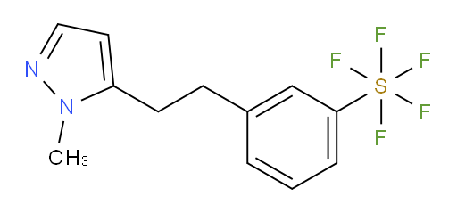 3-(2-(1-methyl-1H-pyrazol-5-yl)ethyl)(pentafluoromercapto)benzene
