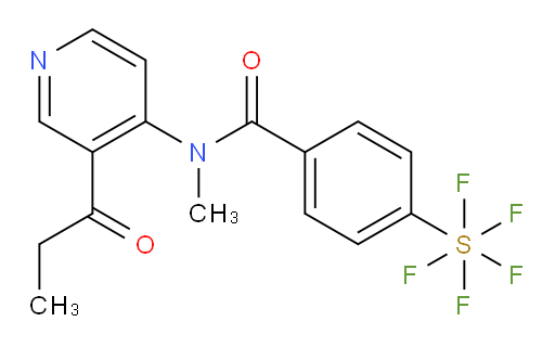4-(pentafluoromercapto)-N-methyl-N-(3-propionylpyridin-4-yl)benzamide