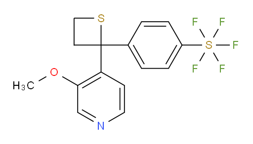 4-(2-(3-methoxypyridin-4-yl)thietan-2-yl)(pentafluoromercapto)benzene
