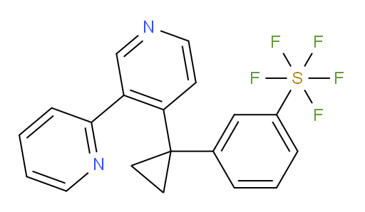 3-(1-([2,3'-bipyridin]-4'-yl)cyclopropyl)(pentafluoromercapto)benzene