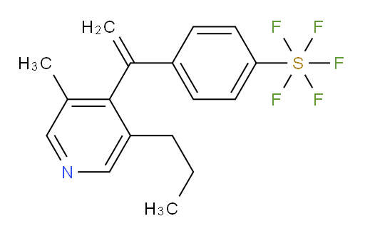 4-(1-(3-methyl-5-propylpyridin-4-yl)vinyl)(pentafluoromercapto)benzene