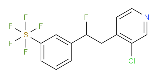 3-(2-(3-chloropyridin-4-yl)-1-fluoroethyl)(pentafluoromercapto)benzene