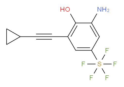2-amino-6-(cyclopropylethynyl)-4-(pentafluoromercapto)phenol