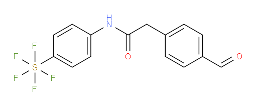 2-(4-formylphenyl)-N-(4-(pentafluoromercapto)phenyl)acetamide