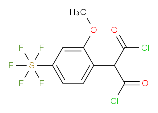 2-(4-(pentafluoromercapto)-2-methoxyphenyl)malonyl dichloride