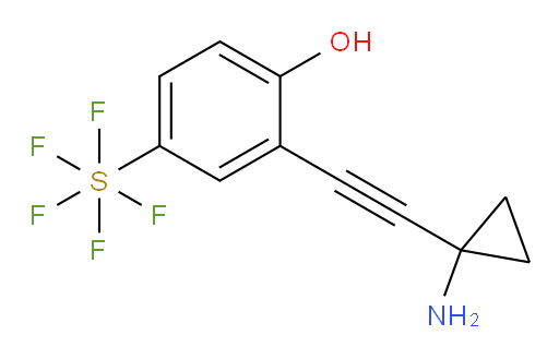 2-((1-aminocyclopropyl)ethynyl)-4-(pentafluoromercapto)phenol